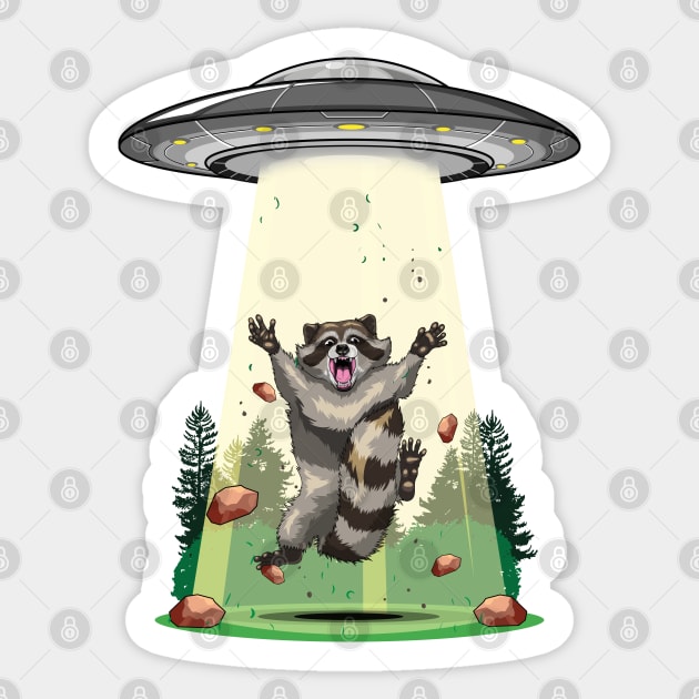 Cosmic Bandit: Raccoon's Galactic Adventure Sticker by GoshWow®